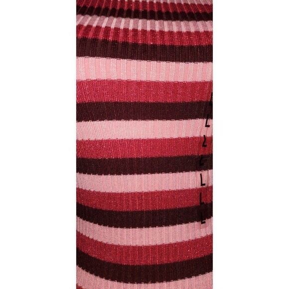 Hooked Long Sleeve Striped Pullover  L Pink - Picture 3 of 8